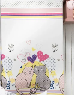 Linge De Lit Enfant à Motifs Chats Chamour 1 Personne - Coton 8 Linge De Lit Enfant à Motifs Chats Chamour 1 Personne - Coton -Maison Textiles Magasin 100026 C01 zoomx vue3