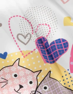 Linge De Lit Enfant à Motifs Chats Chamour 1 Personne - Coton 9 Linge De Lit Enfant à Motifs Chats Chamour 1 Personne - Coton -Maison Textiles Magasin 100026 C01 zoomx vue4