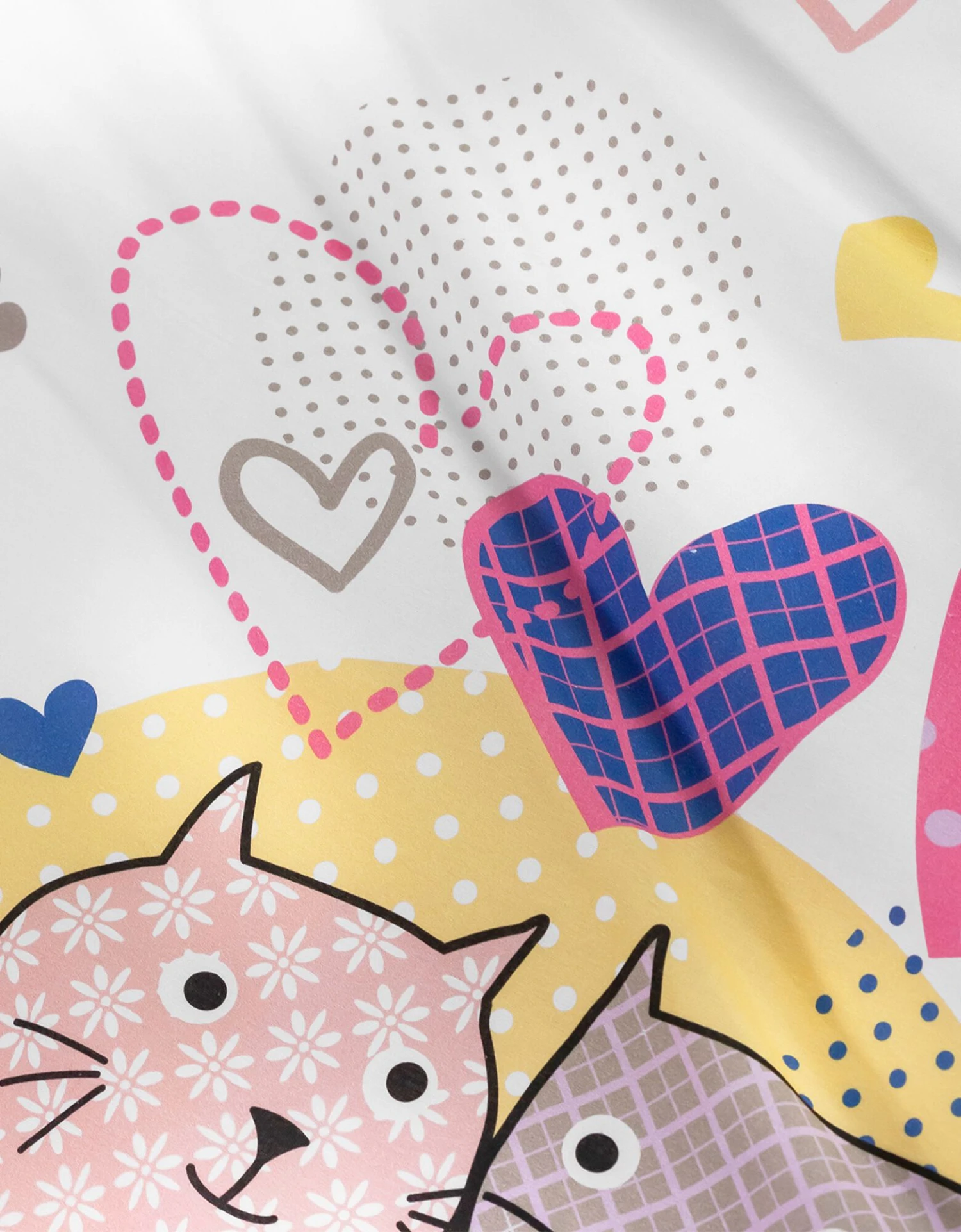 Linge De Lit Enfant à Motifs Chats Chamour 1 Personne - Coton 4 Linge De Lit Enfant à Motifs Chats Chamour 1 Personne - Coton – Image 4