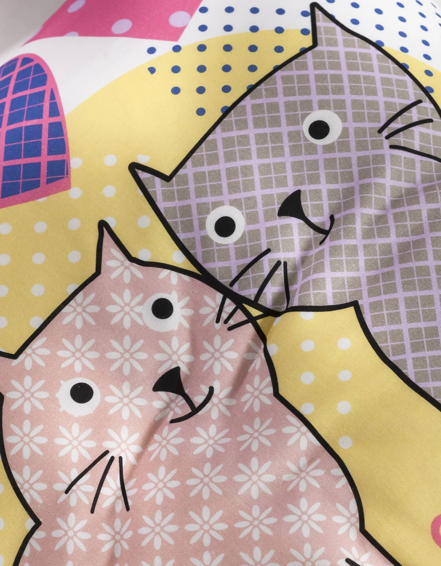 Linge De Lit Enfant à Motifs Chats Chamour 1 Personne - Coton 6 Linge De Lit Enfant à Motifs Chats Chamour 1 Personne - Coton – Image 6