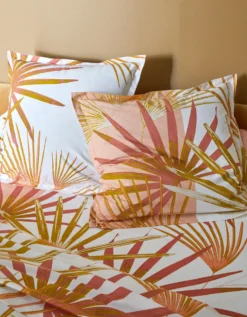 Linge De Lit Palme En Coton à Motifs Feuilles De Palmes -Maison Textiles Magasin 100042 C01 zoomx vue3