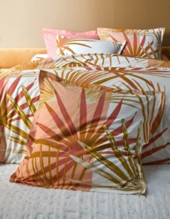Linge De Lit Palme En Coton à Motifs Feuilles De Palmes -Maison Textiles Magasin 100042 C01 zoomx vue6