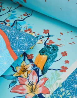 Linge De Lit Birdy En Coton Imprimé Oiseaux 11 Linge De Lit Birdy En Coton Imprimé Oiseaux -Maison Textiles Magasin 100137 C02 zoom detailRFP