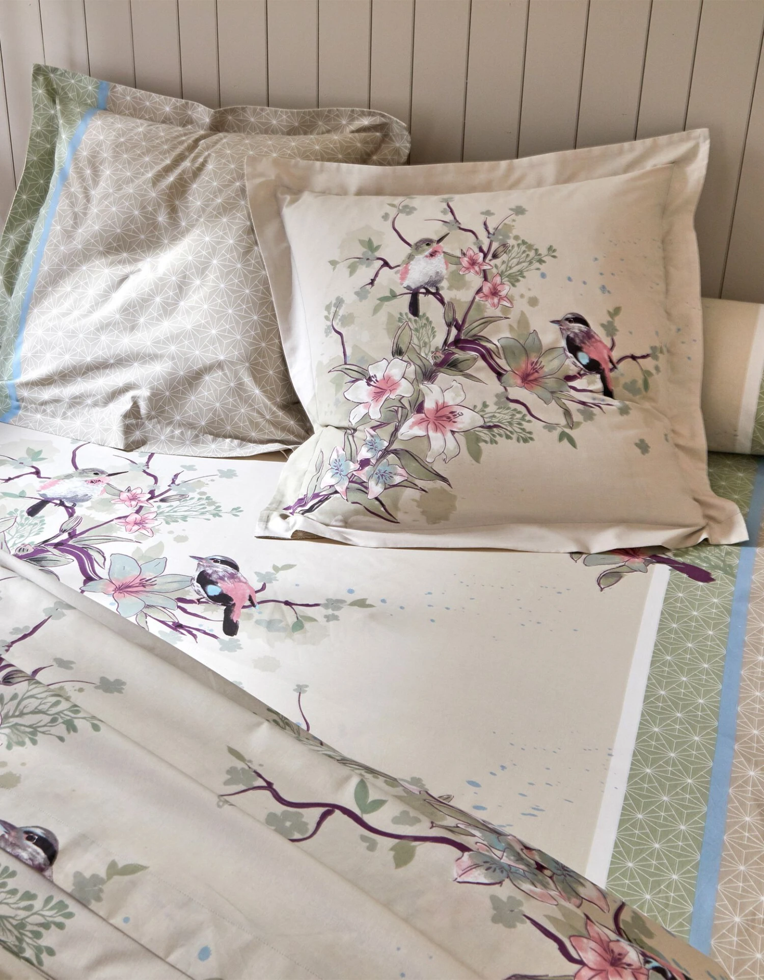 Linge De Lit Birdy En Coton Imprimé Oiseaux 4 Linge De Lit Birdy En Coton Imprimé Oiseaux – Image 4