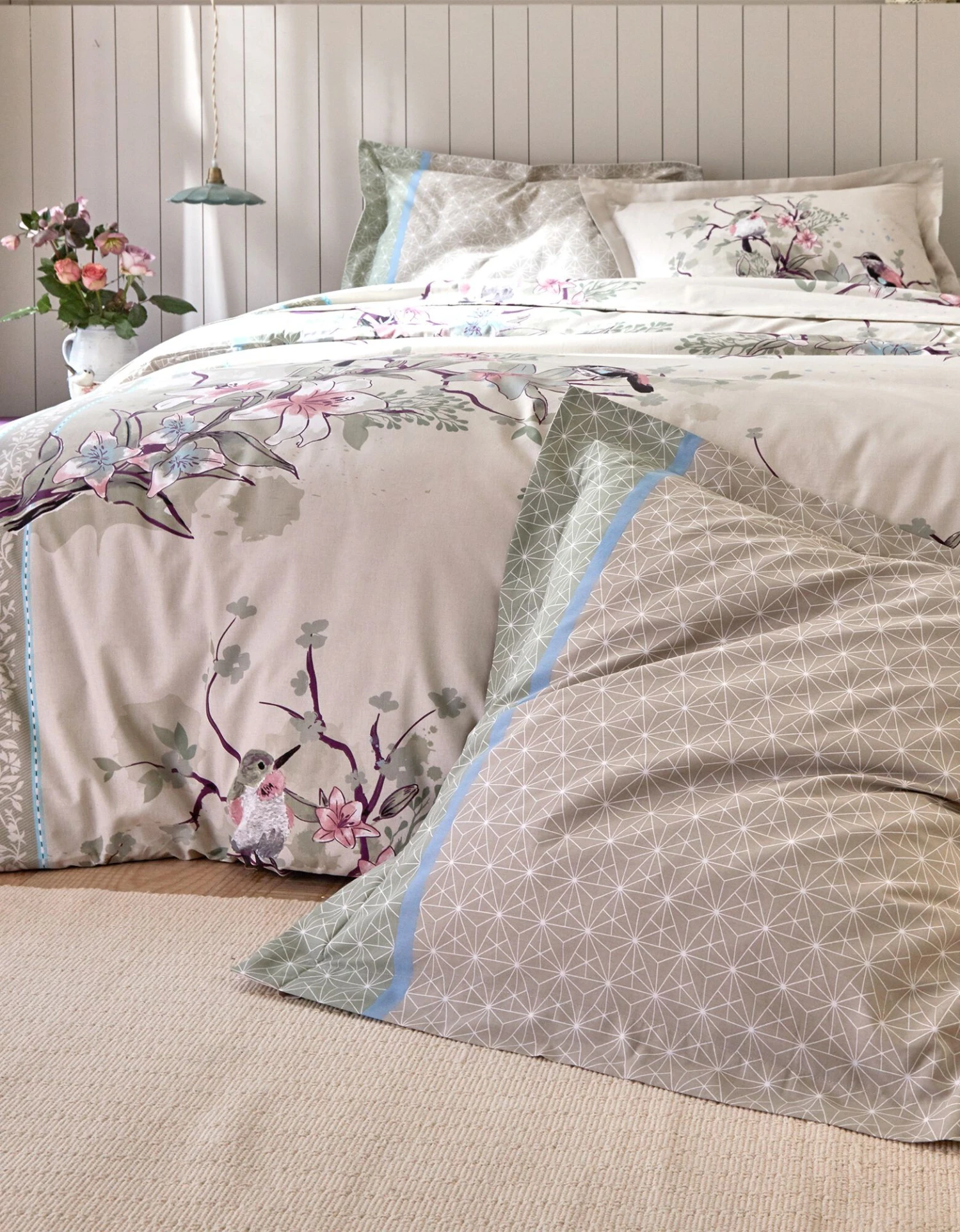 Linge De Lit Birdy En Coton Imprimé Oiseaux 5 Linge De Lit Birdy En Coton Imprimé Oiseaux – Image 5