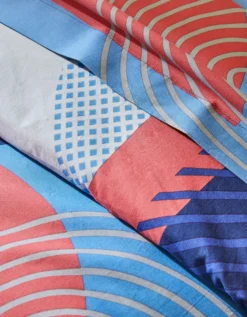 Linge De Lit Arty Coton à Motifs Visages -Maison Textiles Magasin 100138 C01 zoomx vue4