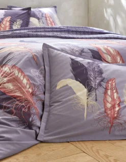 Linge De Lit Pauline En Coton Imprimé Plumes -Maison Textiles Magasin 100141 C02 zoomx vue6