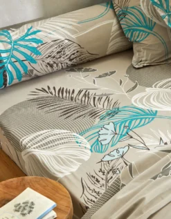 Linge De Lit Jane En Coton Imprimé Feuillages 12 Linge De Lit Jane En Coton Imprimé Feuillages -Maison Textiles Magasin 100149 C01 zoomx vue6