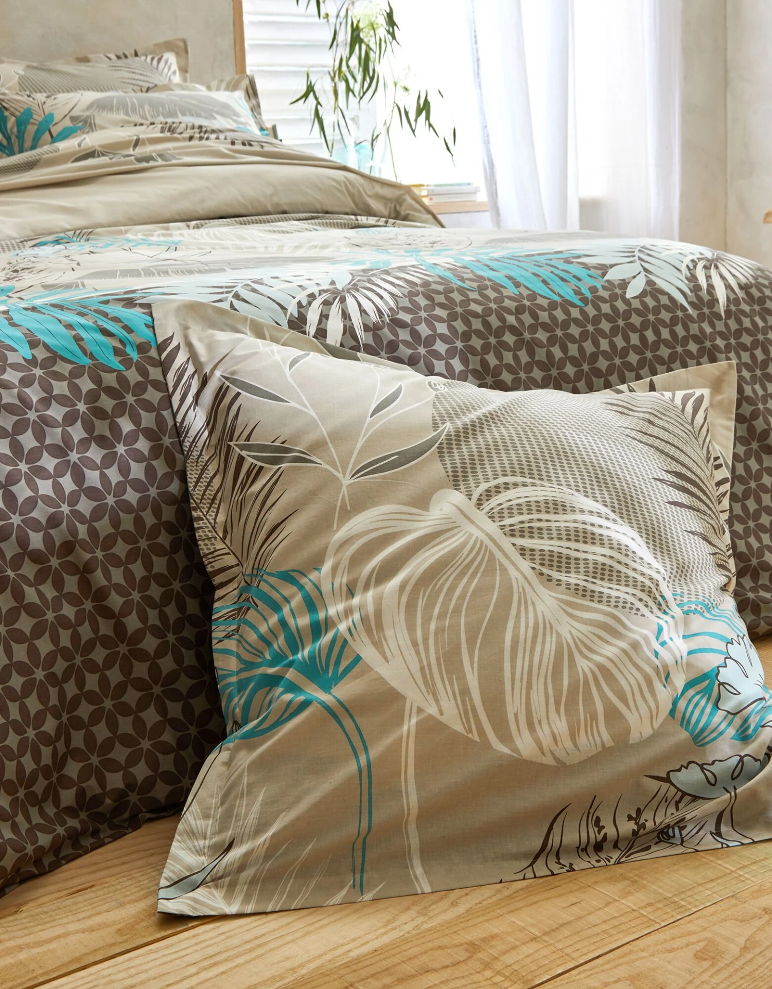 Linge De Lit Jane En Coton Imprimé Feuillages 7 Linge De Lit Jane En Coton Imprimé Feuillages – Image 7