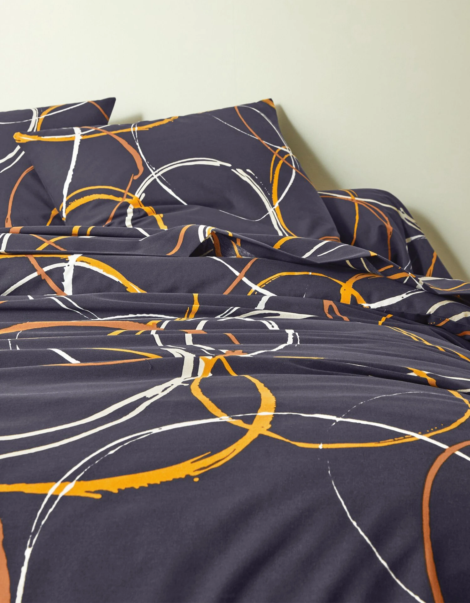 Linge De Lit Noémie En Polyester-coton Imprimé Cercles 2 Linge De Lit Noémie En Polyester-coton Imprimé Cercles – Image 2