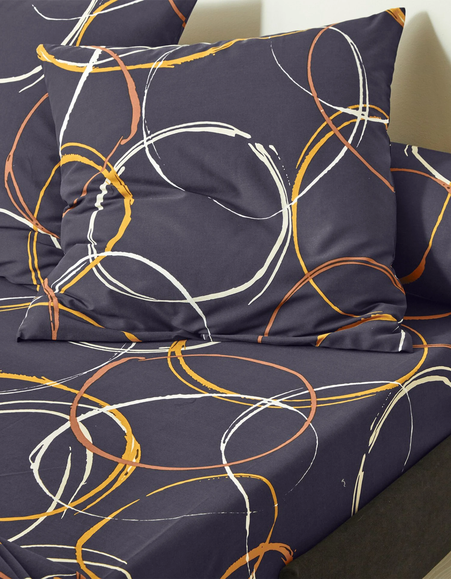 Linge De Lit Noémie En Polyester-coton Imprimé Cercles 4 Linge De Lit Noémie En Polyester-coton Imprimé Cercles – Image 4