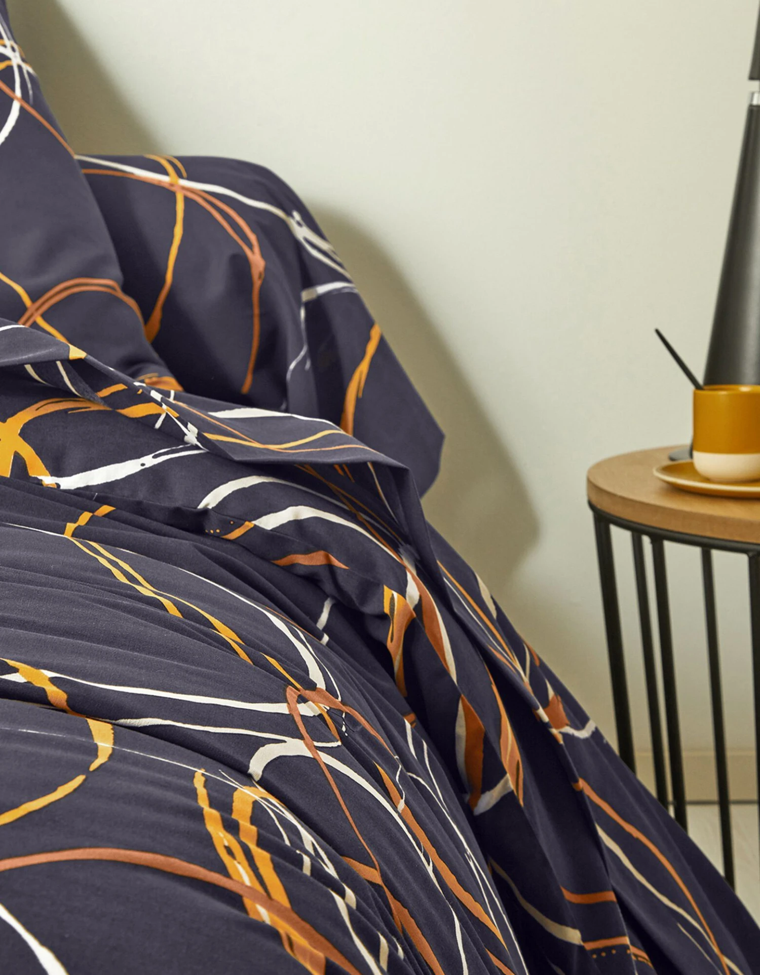 Linge De Lit Noémie En Polyester-coton Imprimé Cercles 5 Linge De Lit Noémie En Polyester-coton Imprimé Cercles – Image 5