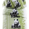 Linge De Lit Imprimé Pandas En Polycoton
