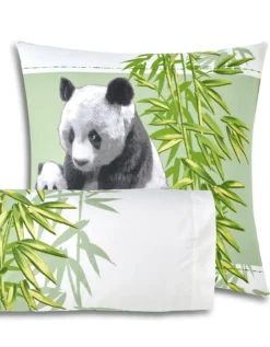 Linge De Lit Imprimé Pandas En Polycoton 5 Linge De Lit Imprimé Pandas En Polycoton -Maison Textiles Magasin 100243 C01 zoomx vue3