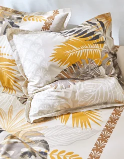 Linge De Lit Cayenne En Coton Imprimé Feuilles De Palmiers -Maison Textiles Magasin 100516 C02 zoomx vue4
