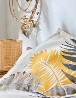 Linge De Lit Cayenne En Coton Imprimé Feuilles De Palmiers -Maison Textiles Magasin 100516 C02 zoomx vue6