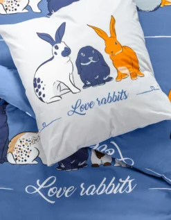 Linge De Lit Rabbit En Coton Imprimé Lapins -Maison Textiles Magasin 100541 C01 zoomx vue4