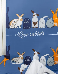 Linge De Lit Rabbit En Coton Imprimé Lapins -Maison Textiles Magasin 100541 C01 zoomx vue5