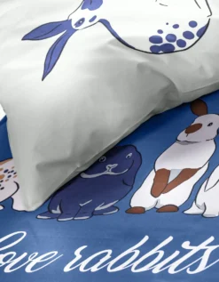 Linge De Lit Rabbit En Coton Imprimé Lapins -Maison Textiles Magasin 100541 C01 zoomx vue6