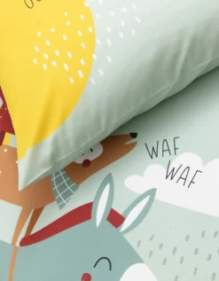 Linge De Lit Enfant Cocorico Imprimé 1 Personne - Coton -Maison Textiles Magasin 100550 C01 zoomx vue4