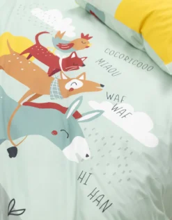 Linge De Lit Enfant Cocorico Imprimé 1 Personne - Coton -Maison Textiles Magasin 100550 C01 zoomx vue6