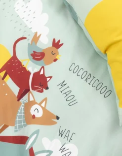 Linge De Lit Enfant Cocorico Imprimé 1 Personne - Coton -Maison Textiles Magasin 100550 C01 zoomx vue7