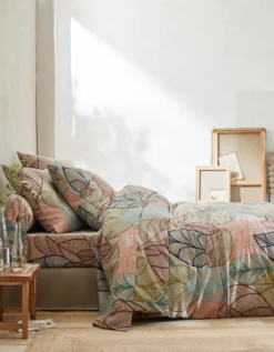 Linge De Lit Elsa En Polycoton à Motifs Feuilles