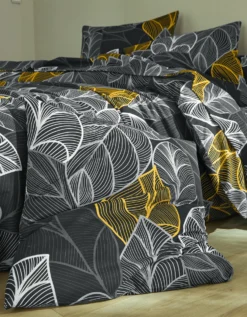 Linge De Lit Elsa En Polycoton à Motifs Feuilles 9 Linge De Lit Elsa En Polycoton à Motifs Feuilles -Maison Textiles Magasin 100552 C04 zoomx vue3