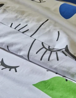 Linge De Lit Vitaly Coton à Motifs Visages -Maison Textiles Magasin 100564 C00 zoomx vue3