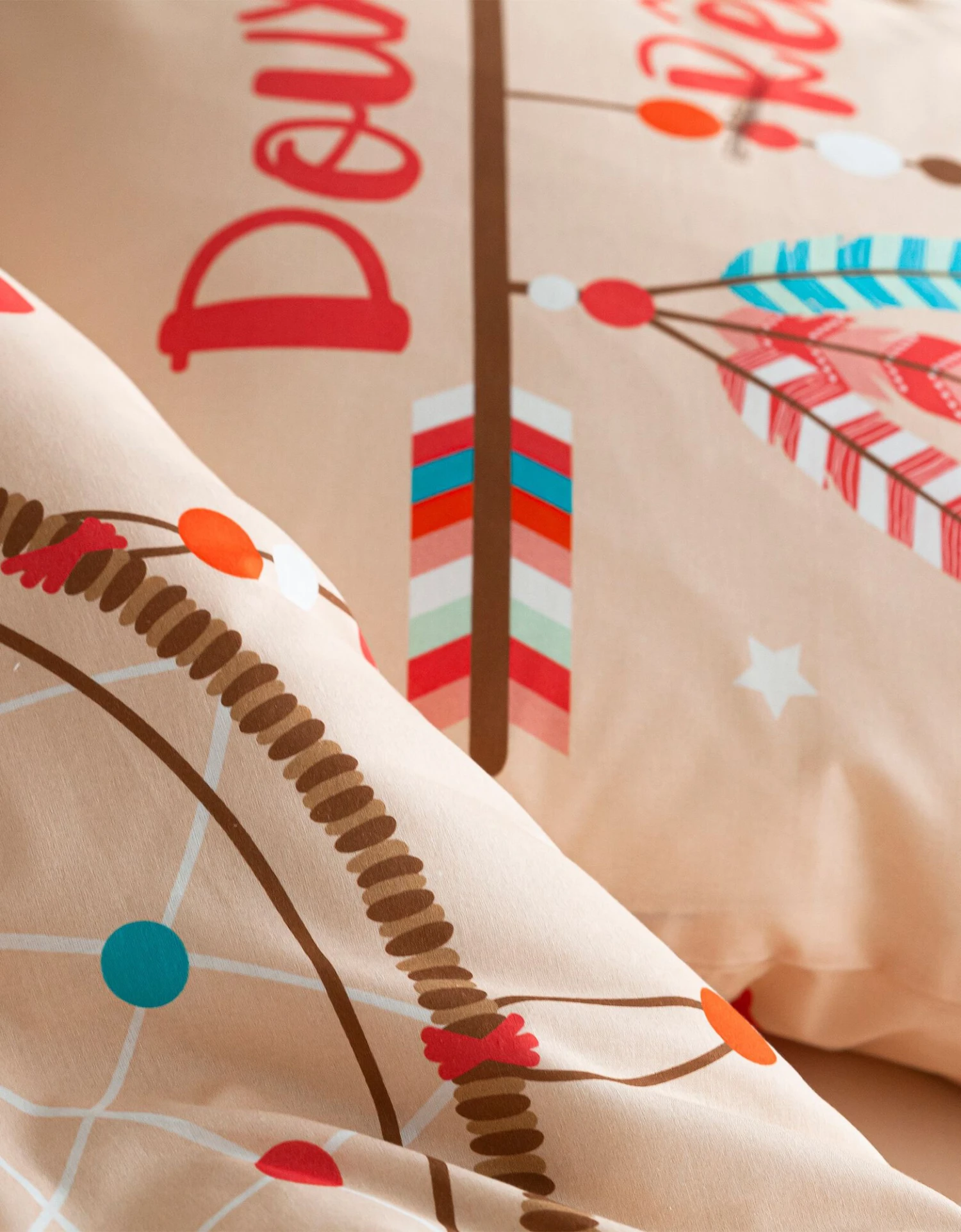 Linge De Lit Enfant Doudou Imprimé Attrape-rêve 1 Personne - Coton 6 Linge De Lit Enfant Doudou Imprimé Attrape-rêve 1 Personne - Coton – Image 6