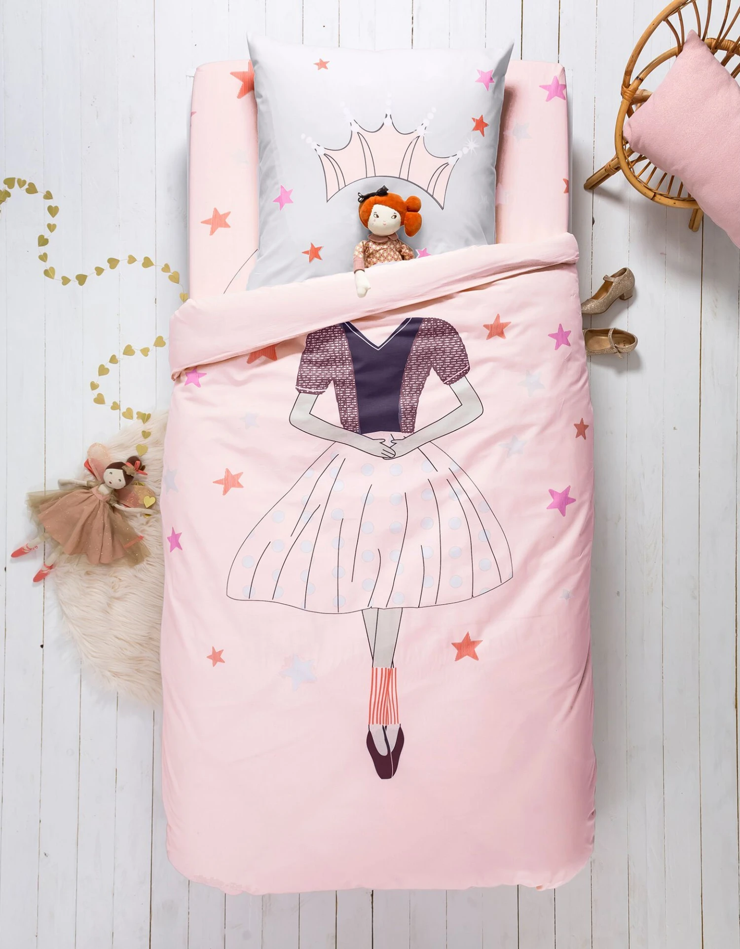 Linge De Lit Enfant Déguisement Princesse En Coton 5 Linge De Lit Enfant Déguisement Princesse En Coton – Image 5