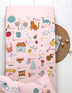 Linge De Lit Enfant à Motifs Abécédaire En Coton -Maison Textiles Magasin 100579 C01 zoomx vue5