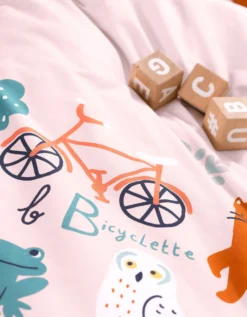 Linge De Lit Enfant à Motifs Abécédaire En Coton -Maison Textiles Magasin 100579 C01 zoomx vue6