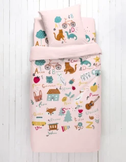 Linge De Lit Enfant à Motifs Abécédaire En Coton -Maison Textiles Magasin 100579 C01 zoomx vue7
