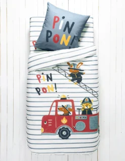 Linge De Lit Enfant à Motifs Pompiers En Coton 10 Linge De Lit Enfant à Motifs Pompiers En Coton -Maison Textiles Magasin 100582 C01 zoomx vue4