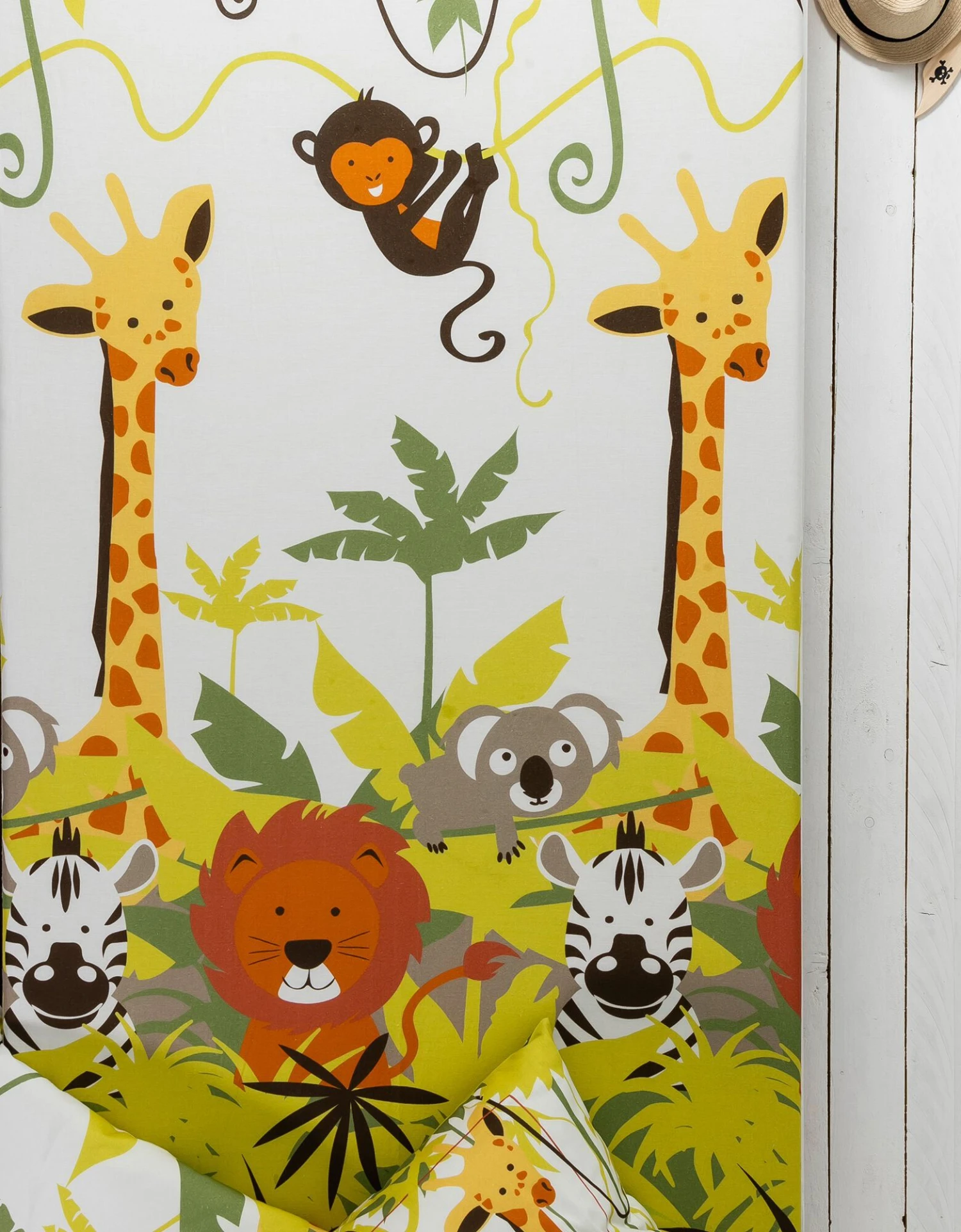 Linge De Lit Enfant Jungle Imprimé Animaux 1 Personne - Coton 3 Linge De Lit Enfant Jungle Imprimé Animaux 1 Personne - Coton – Image 3