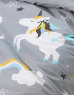 Linge De Lit Enfant Lilou Imprimé Licorne 1 Personne - Coton -Maison Textiles Magasin 100586 C01 zoomx vue4
