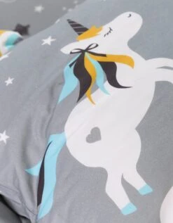 Linge De Lit Enfant Lilou Imprimé Licorne 1 Personne - Coton -Maison Textiles Magasin 100586 C01 zoomx vue5