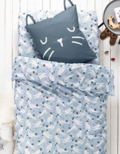 Linge De Lit Enfant Imprimé Chats Miaou 1 Personne - Coton Biologique 12 Linge De Lit Enfant Imprimé Chats Miaou 1 Personne - Coton Biologique -Maison Textiles Magasin 100590 C01 zoomx vue6