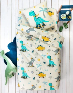 Linge De Lit Enfant à Motifs Skate Dinoroul 1 Personne - Coton