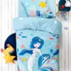 Linge De Lit Enfant à Motifs Sirènes Doris 1 Personne - Coton