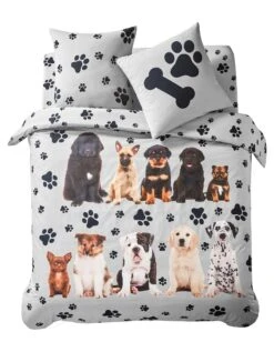 Linge De Lit Fidèles En Coton Imprimé Chiots
