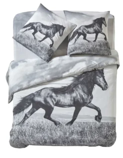 Linge De Lit Prince En Coton Imprimé Photo Cheval