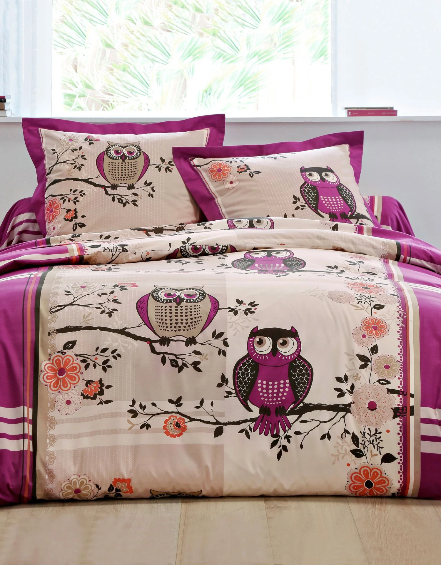 Linge De Lit Chouette Coton 1 Linge De Lit Chouette Coton