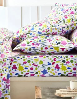 Linge De Lit Aquarelle Coton Imprimé Fleuri -Maison Textiles Magasin 100698 C01 zoomx vue3