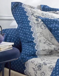 Linge De Lit Gabrielle En Flanelle Imprimé Fleurs Et Dentelle -Maison Textiles Magasin 100785 C03 zoomx vue4