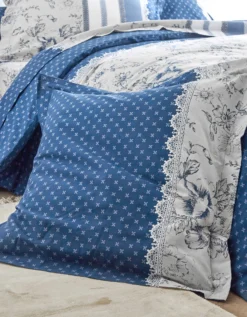 Linge De Lit Gabrielle En Flanelle Imprimé Fleurs Et Dentelle -Maison Textiles Magasin 100785 C03 zoomx vue5