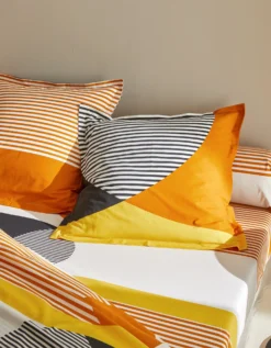 Linge De Lit Nico En Coton Imprimé Rayures Style Graphique -Maison Textiles Magasin 100842 C00 zoomx vue4