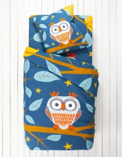 Linge De Lit Enfant Chouki Coton - Imprimé Hibou -Maison Textiles Magasin 100901 C01 zoomx vue3