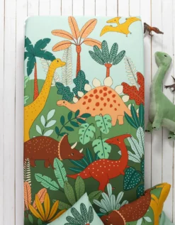 Linge De Lit Enfant Jurassi Coton - Imprimé Dinosaure -Maison Textiles Magasin 100903 C01 zoomx vue4